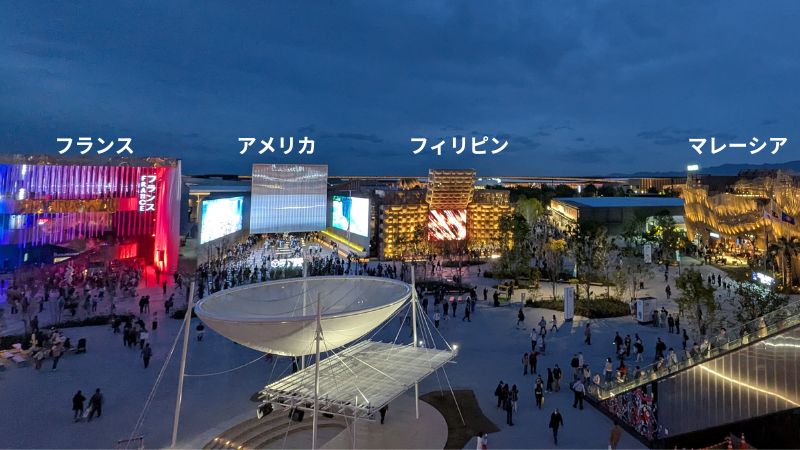 大屋根リングから夜景